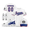 Custom White Blue Jersey MaxSoul Shoes and Hat Combo Offer Personalized ZH-D0b009b-a