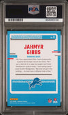 Graded 2023 Panini Donruss Jahmyr Gibbs #6 Rated Rookies Portrait Rookie RC Football Card PSA 10 Gem Mint