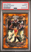 Graded 2022 Panini Prizm George Pickens #329 Orange Ice Rookie RC Football Card PSA 10 Gem Mint