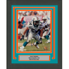 Framed Autographed/Signed Zach Thomas Miami Dolphins 8x10 Football Photo JSA COA #2