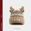 Women's Knitted Hat With Christmas Antlers Thick Warm And Adorable by My Store