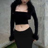 Women's Patchwork Solid Color Buttocks Wrapped Fishtail Skirt