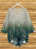 Women's Batwing-Sleeve Sweater – Hollowed-Out 3D Knitted Print Relaxed Fit by FitiqueFit