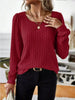 Ribbed Knit Long Sleeve T-Shirt by Simply Love