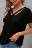 V-Neck Short Sleeve T-Shirt by Simply Love