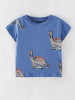 Children's Dinosaur Skateboard Print Crew Neck Short Sleeve T-Shirt by Simply Love
