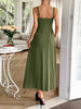 Contrast Wide Strap Midi Cami Dress by Wild and Free Boutique
