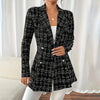 Women’s Plaid Double-Breasted Blazer by FitiqueFit