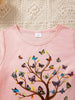 Children's Butterfly Tree Graphic Casual T-Shirt by Simply Love