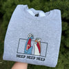"Meep" Embroidered Unisex Sweatshirt Crewneck – Soft Cotton Blend Casual Top by Dog Mom Hat