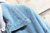 Women's Oversized Washed Denim Jacket – Hooded Loose Korean Style by FitiqueFit
