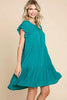 Ruffle Cap Sleeve Tiered Dress For Women – Ruffle Cap Sleeve Dress, Tiered Ruffle Dress, Feminine Tiered Dress, Stylish Cap Sleeve Dress, Playful Tiered Dress, Trendy Tiered Dress by Stevvex