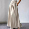Women's High-Waist Pleated Wide-Leg Pants – Relaxed Bohemian Linen by FitiqueFit