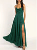 Slit Cowl Neck Maxi Dress by Wild and Free Boutique