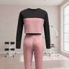 Women's Korean-Style Hoodie & Pants Two-Piece Set – Casual Patchwork by FitiqueFit