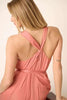 Cross Back Belted V Neck Tank Maxi Dress for Women – Flattering, Chic and Elegant Event Style by Stevvex