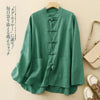 Women’s Retro Chinese-Style Cotton & Linen Loose Top by FitiqueFit