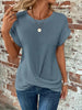 Women’s Textured Cuff Short‑Sleeve Tee by FitiqueFit