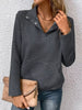Textured Quarter Snap Sweatshirt by Wild and Free Boutique