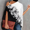 Women’s One-Shoulder Printed T-Shirt by FitiqueFit