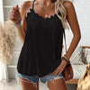 Women's Ice Silk V-Neck Embroidered Camisole Top by FitiqueFit