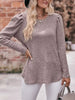 Ribbed Knit Puff Sleeve T-Shirt by Simply Love
