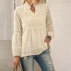 Women’s Long‑Sleeve V‑Neck Business Casual Blouse by FitiqueFit