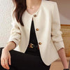 Women’s Cropped Crew Neck Jacket – Casual Lightweight Outerwear by FitiqueFit
