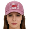 Best Auntle Ever Adjustable Wash Cotton Baseball Cap by FitiqueFit