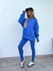 Women’s Casual Sweater Suit – Loose Split Top & Fitted Trousers Set by FitiqueFit
