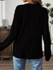 Ribbed Button Detail Long Sleeve T-Shirt by Simply Love
