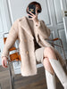 Loose Casual Lamb Fur Coat And Wool One