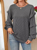 Ruffled Long Sleeve Knit T-Shirt by Simply Love