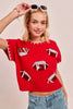 BiBi Gameday Sequin Football Embroidered Stitch Sweater by Wild and Free Boutique