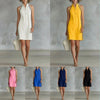 Women’s Sleeveless Button-Up Collar Shirt Dress by FitiqueFit