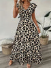 Women's V-Neck Floral Print A-Line Midi Dress – High Waist Sleeveless by FitiqueFit