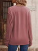 V-Neck Long Sleeve T-Shirt by Simply Love