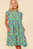 Frilled Mock Neck Ditsy Floral Dress – Mock Neck Floral Dress, Frilled Floral Dress, Ditsy Floral Dress, Tiered Floral Dress, Elegant Floral Dress, Feminine Floral Dress, Pocketed Floral Dress by Stevvex