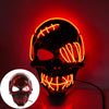 Halloween Scary One-Eyed Pirate Mask Cosplay Led Mask Adult Glowing Mask EL Wire Light Up For Halloween Festival Party Bar by My Store