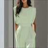 Women’s wide-leg short sleeve jumpsuit by FitiqueFit