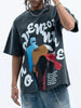 Men's Vintage Graphic Print Oversized T-Shirt by Simply Love