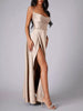 Lace Up Back Split Maxi Dress by Wild and Free Boutique