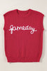 GAME DAY Round Neck Sweater Vest by Wild and Free Boutique