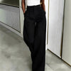 Women's Loose Flowing Straight-Leg Floor-Length Pants by FitiqueFit
