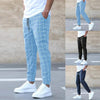 🧵 Men's Fashion Plaid Print Drawstring Trousers by FitiqueFit