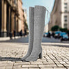Plus-Size Over The Knee Long Boots for Women – Chunky Heel Nightclub Platform by FitiqueFit