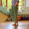 Cropped Pants With Decorative Buttons Along the Side Seams by FitiqueFit