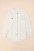 Cloudy Blue Snap-Front Collared Jacket with Pockets Lightweight and Versatile Jacket by Stevvex