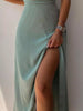 Ruched Slit Spaghetti Strap Dress by Wild and Free Boutique