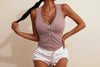 Women's Slim-Fit Zipper Vest Top by FitiqueFit